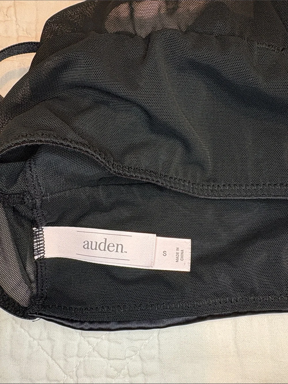 NWOT Auden Black Longline Bralette with Adjustable Straps